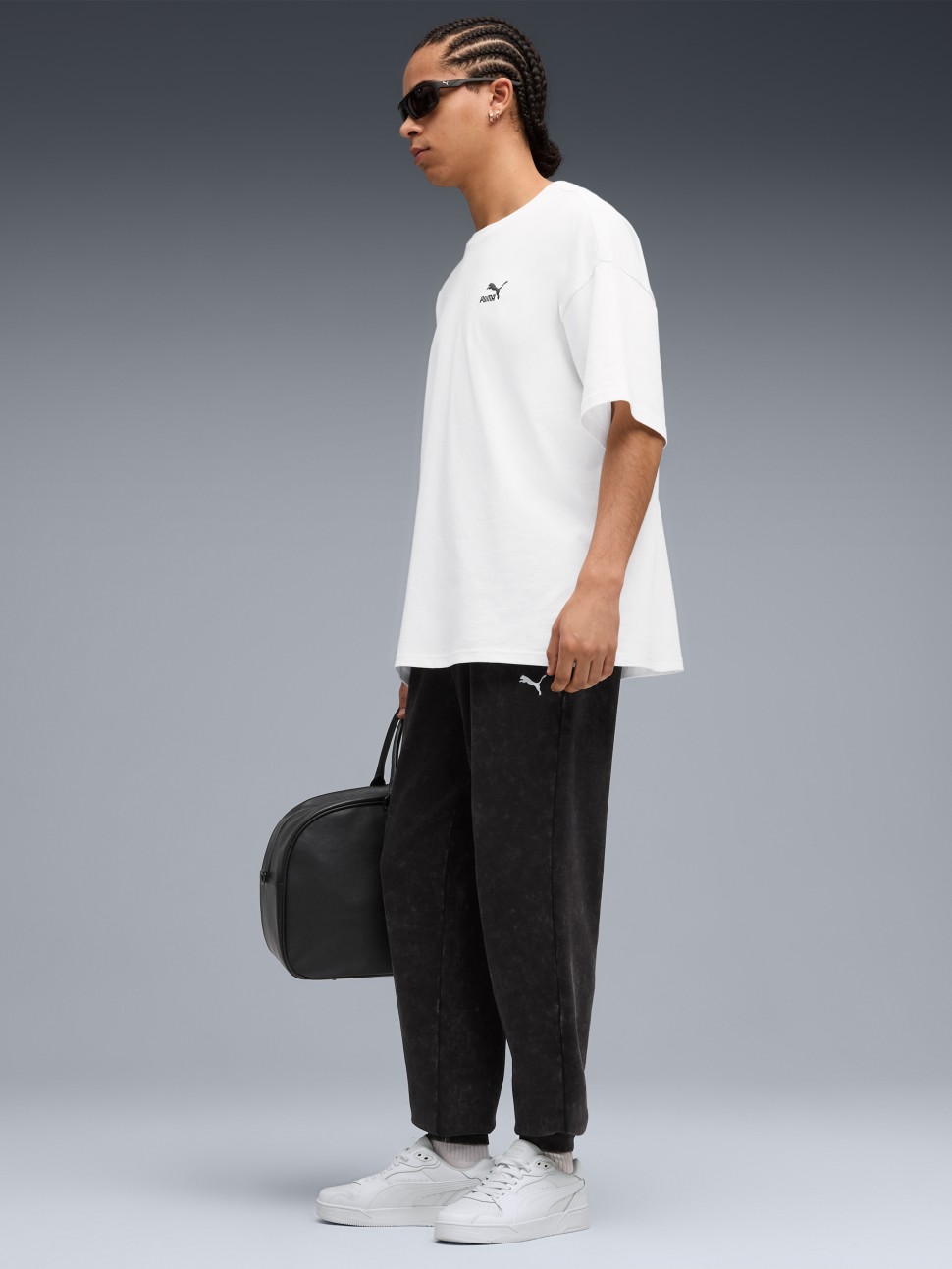 Штани чоловічі Puma ESS ELEVATED Wash Sweatpants чорні 68843601 — фото 4