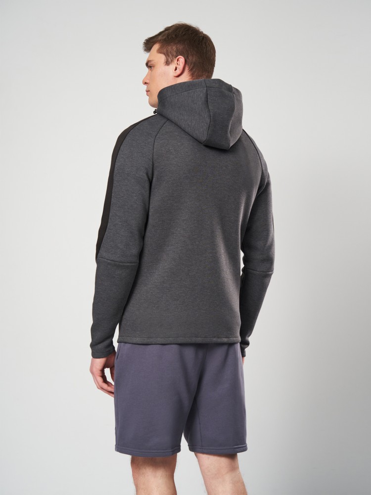 Толстовка мужская Puma EVOSTRIPE Core FZ Hoodie графитовая 63152907 изображение 4