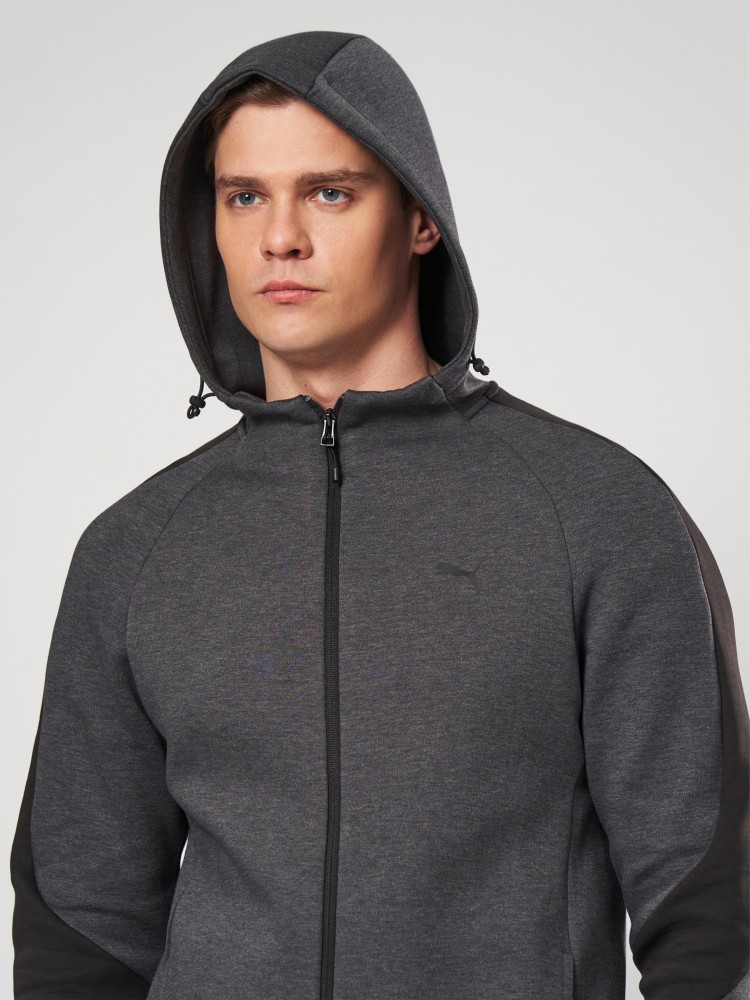 Толстовка мужская Puma EVOSTRIPE Core FZ Hoodie графитовая 63152907 изображение 6