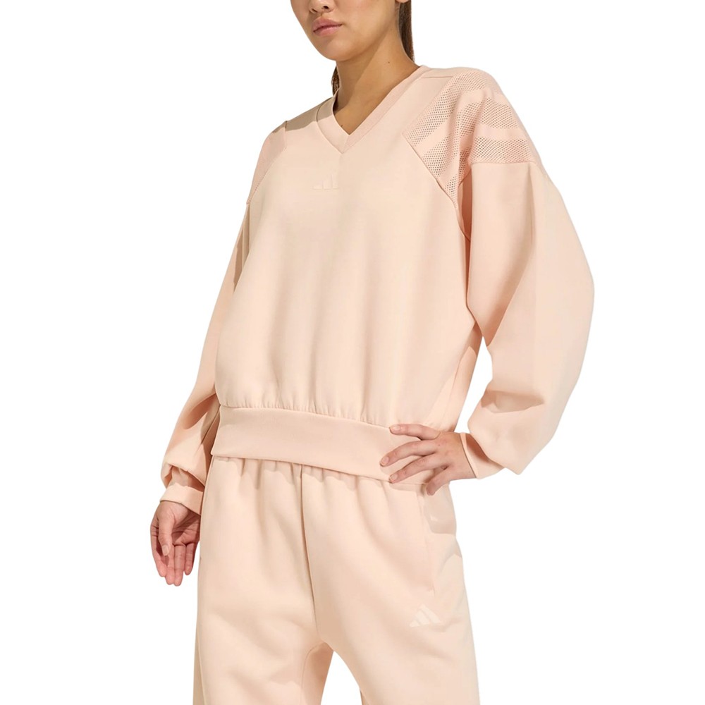 Толстовка женская Adidas W FI 3S MT SW розовая KB4248 изображение 1