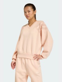 Толстовка женская Adidas W FI 3S MT SW розовая KB4248 изображение 2