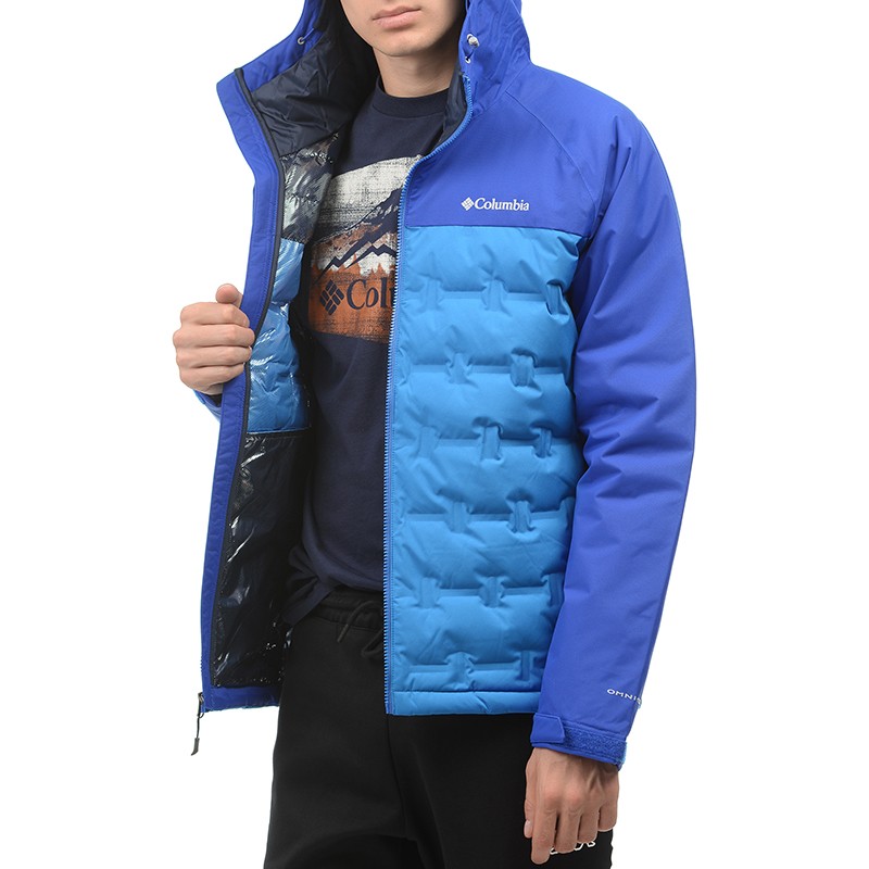 Куртка пуховая мужская Columbia Grand Trek Down Jacket синяя 1864522-463 — фото 2
