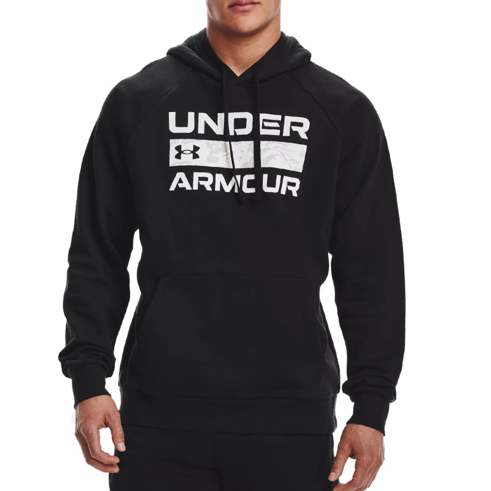 Толстовка чоловіча Under Armour Ua Rival Flc Signature Hd чорна 1366363-001 изображение 1