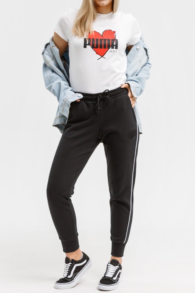 Футболка женская Puma Heart Tee белая 58789702 изображение 2