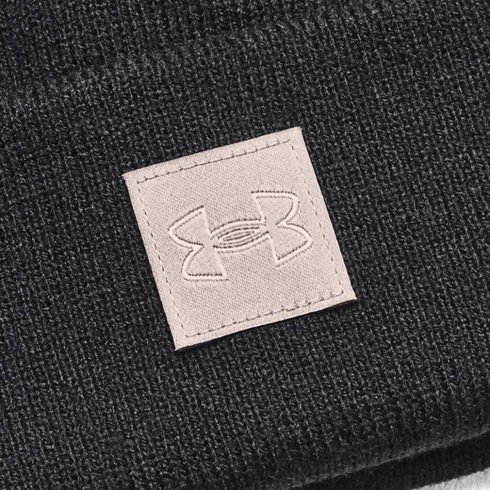 Шапка Under Armour UA Halftime Cuff черная 1373101-001 изображение 2