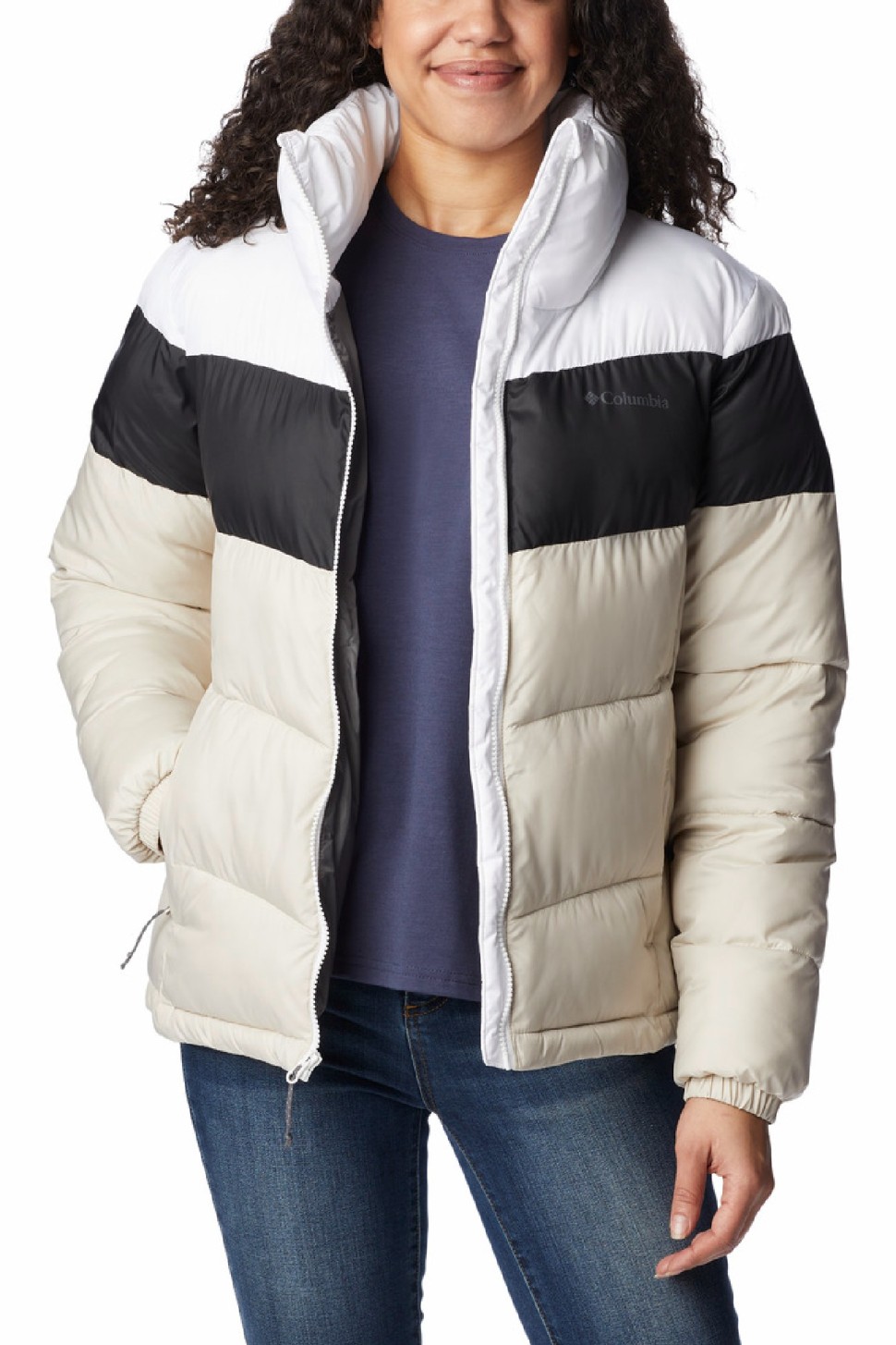 Куртка жіноча Columbia Puffect™ Color Blocked Jacket бежева 1955101-278 — фото 6