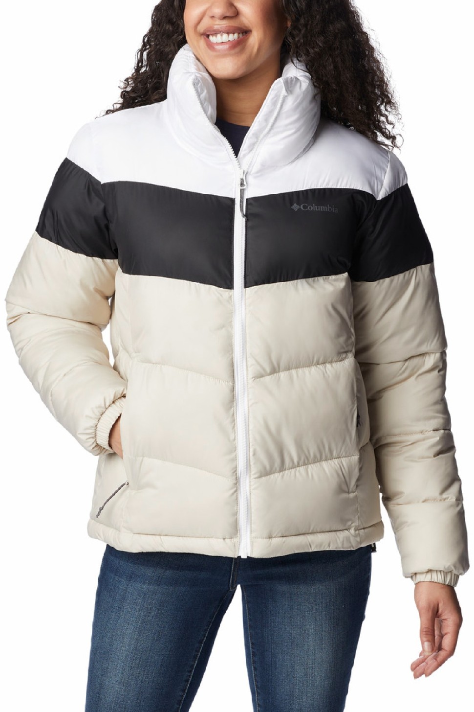 Куртка жіноча Columbia Puffect™ Color Blocked Jacket бежева 1955101-278 — фото 8