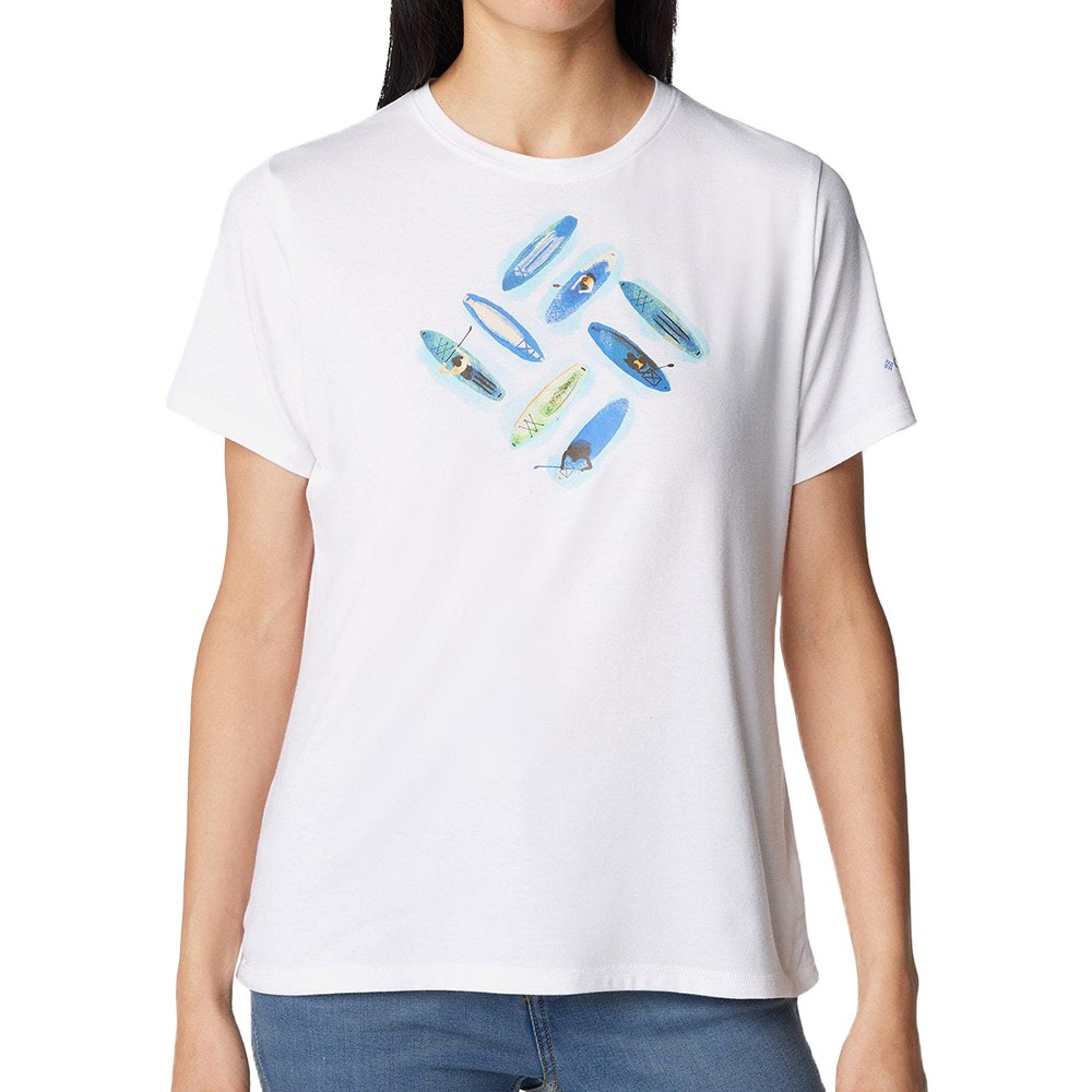 Футболка женская Columbia SUN TREK™ SS GRAPHIC TEE белая 1931751-117
