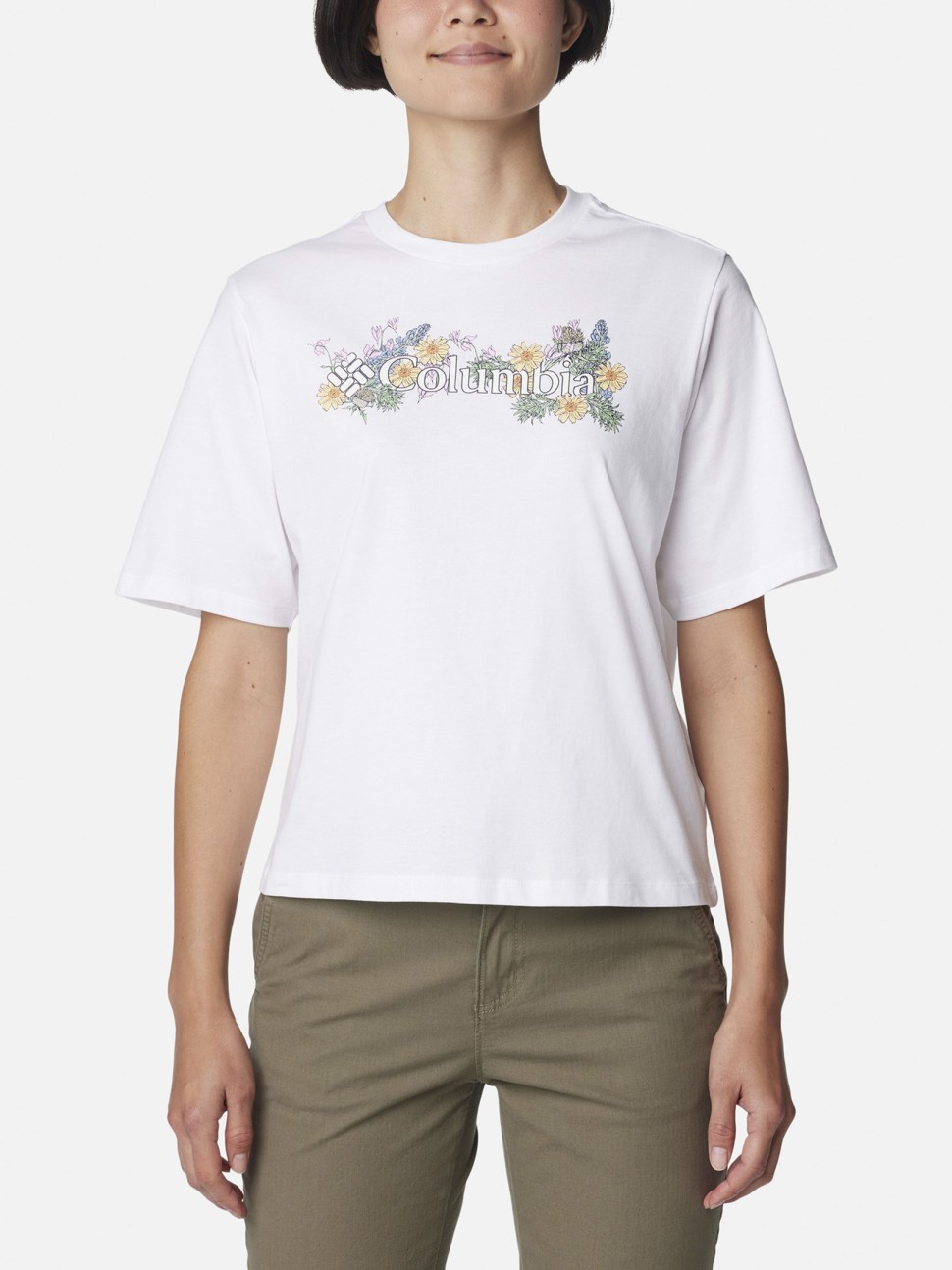 Футболка жіноча Columbia NORTH CASCADES™ RELAXED TEE біла 1992081-117 — фото 2