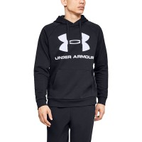 Толстовка мужская Under Armour RIVAL FLEECE LOGO черная 1345628-001 изображение 3
