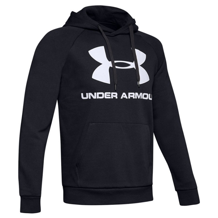 Толстовка мужская Under Armour RIVAL FLEECE LOGO черная 1345628-001 изображение 1