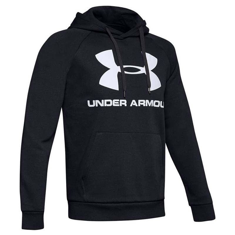 Толстовка мужская Under Armour RIVAL FLEECE LOGO черная 1345628-001 изображение 1