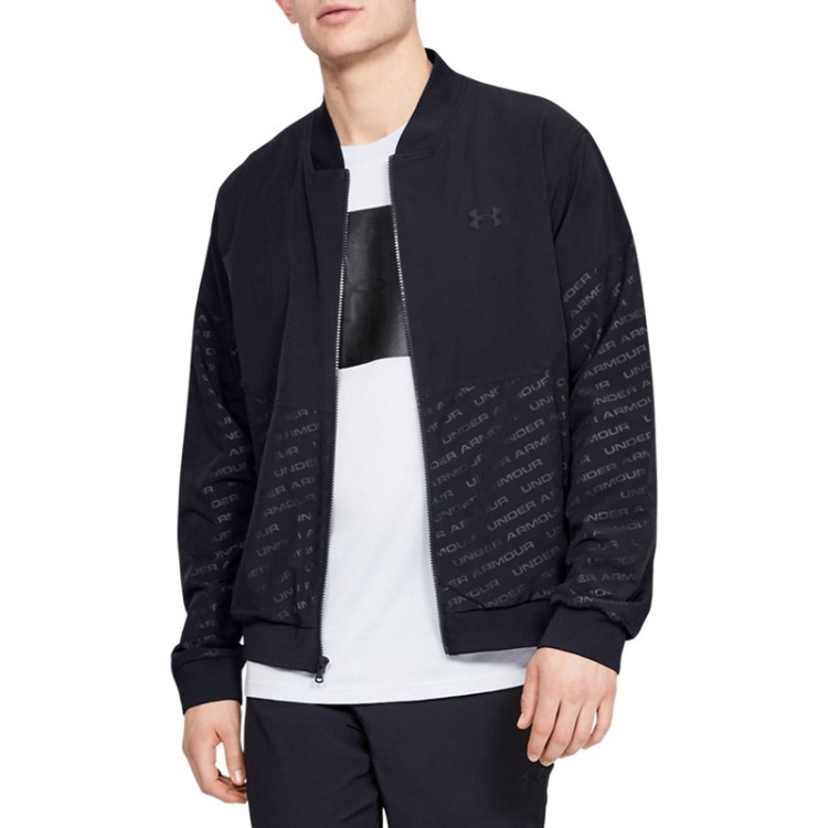 Ветровка мужская Under Armour UNSTOPPABLE EMBOSS BOMBER черная 1345551-001 изображение 3