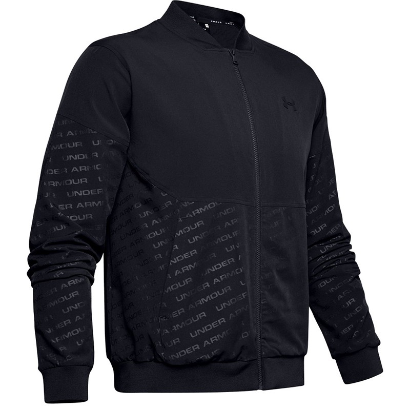 Ветровка мужская Under Armour UNSTOPPABLE EMBOSS BOMBER черная 1345551-001 — фото 1