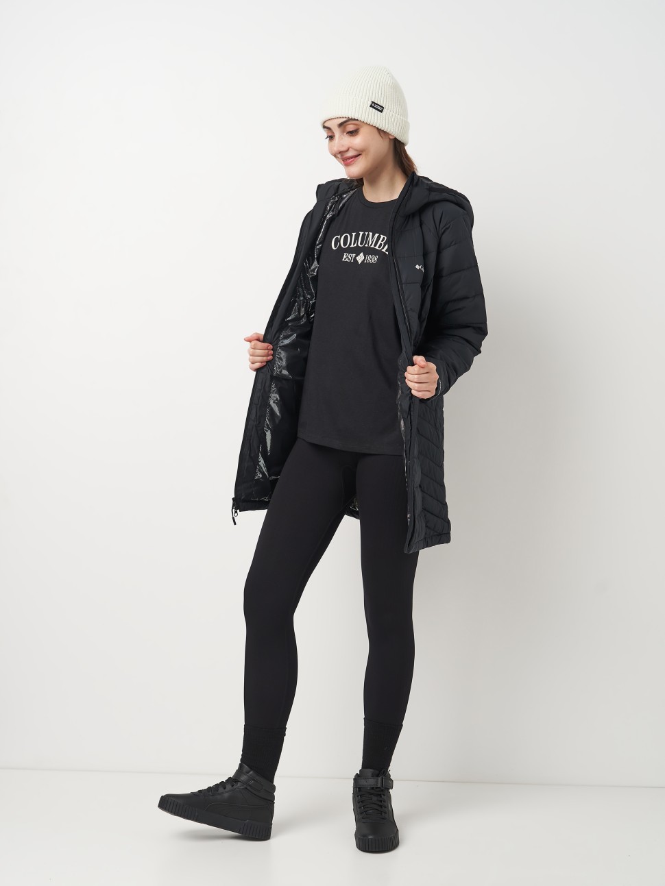 Куртка жіноча Columbia Powder Lite™ II Mid Jacket чорна 2089371-010 — фото 5
