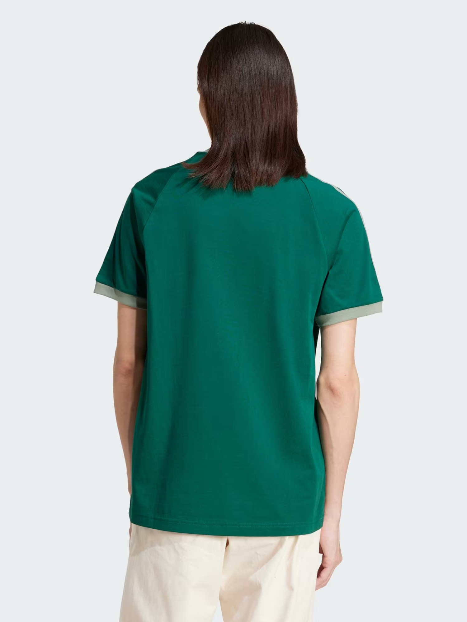 Футболка мужская Adidas 3-STRIPES TEE зеленая JN7017 изображение 3