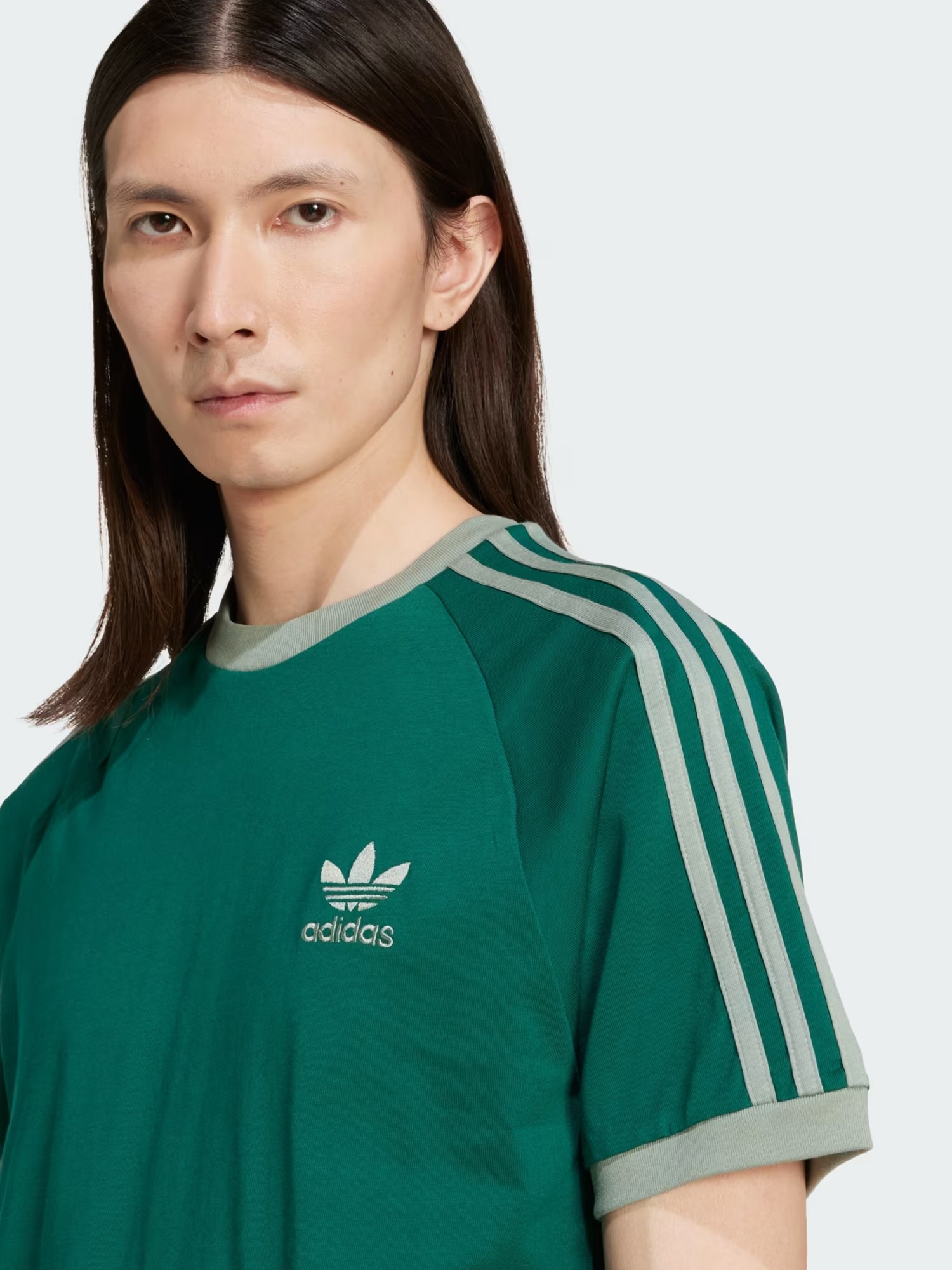 Футболка мужская Adidas 3-STRIPES TEE зеленая JN7017 изображение 5