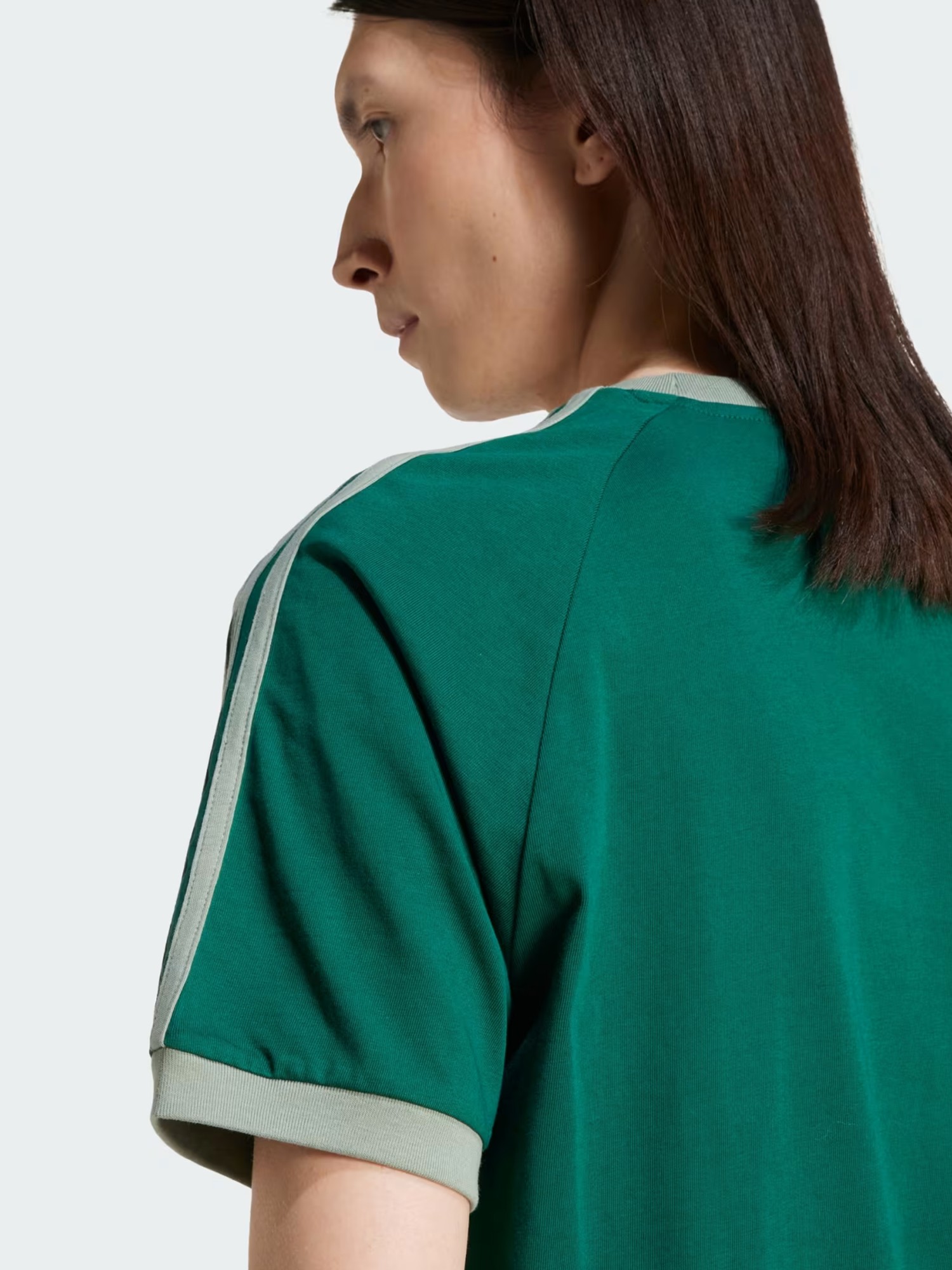 Футболка мужская Adidas 3-STRIPES TEE зеленая JN7017 изображение 6