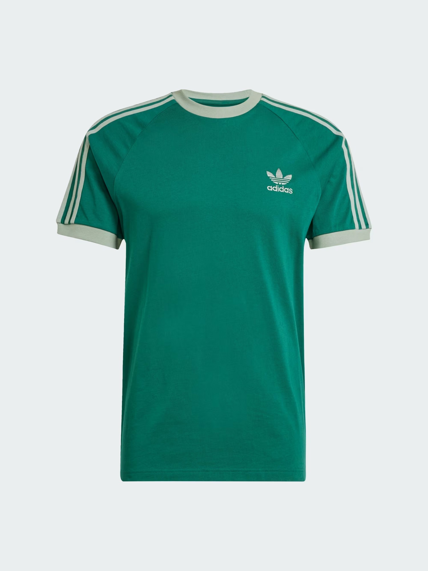 Футболка мужская Adidas 3-STRIPES TEE зеленая JN7017 изображение 7