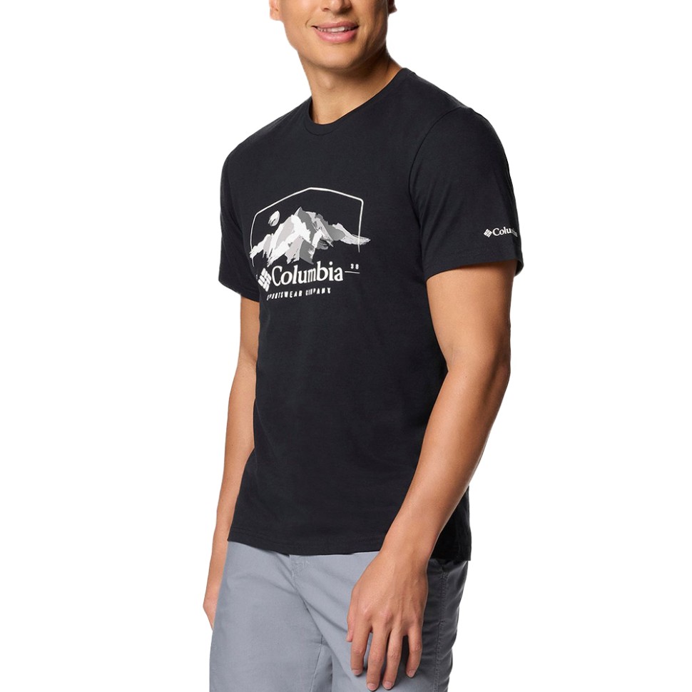 Футболка чоловiча Columbia Path Lake™ Graphic Tee II чорна 1934816-021 — фото 1