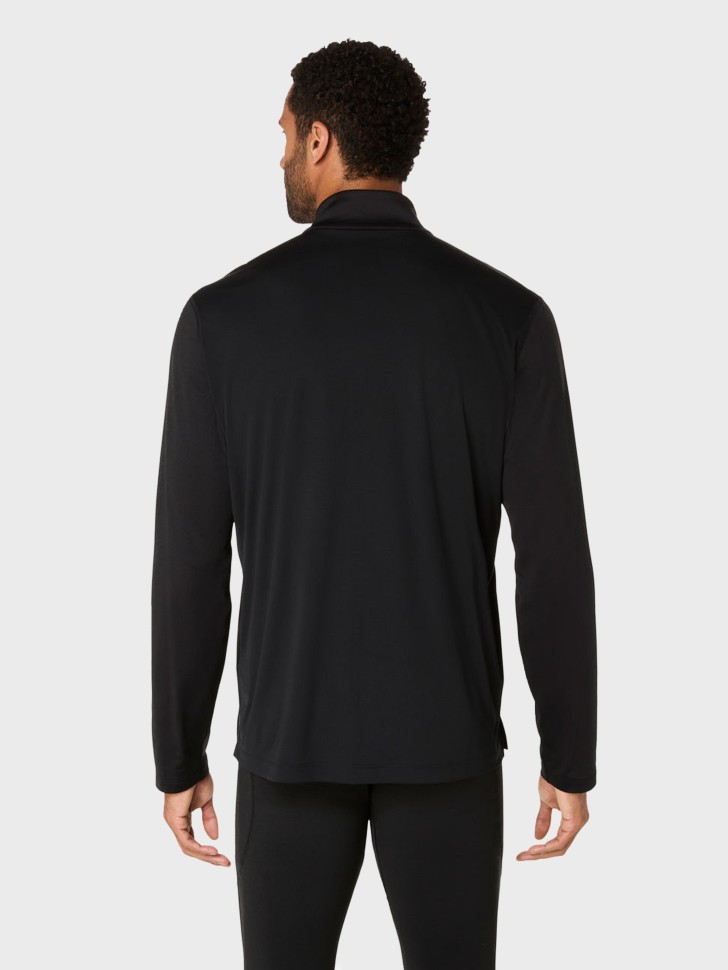 Футболка мужская Asics CORE LS 1/2 ZIP WINTER TOP черная 2011D369-001 изображение 4