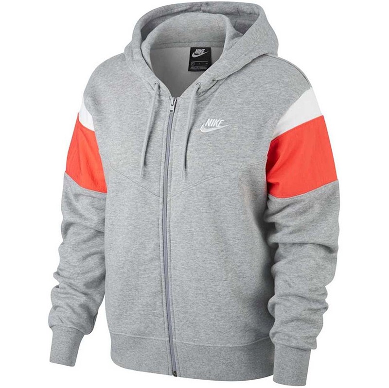 Толстовка женская Nike Sportswear Heritage Fz Fleece (Women) серая CJ2305-064