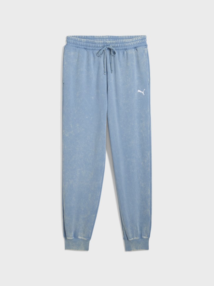 Штани чоловічі Puma ESS ELEVATED Wash Sweatpants блакитні 68843634 изображение 5