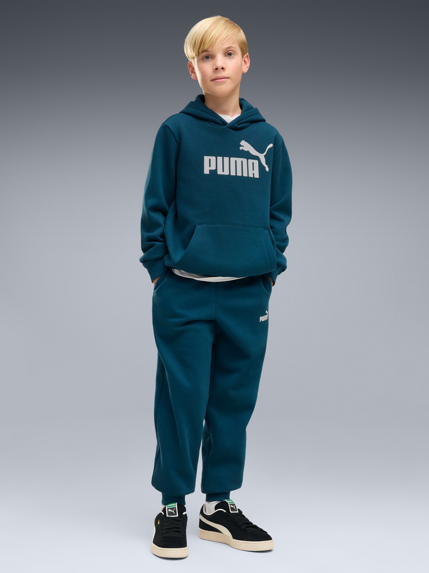 Толстовка детская Puma ESS No. 1 Logo Hoodie FL B зеленая 68490836 изображение 4