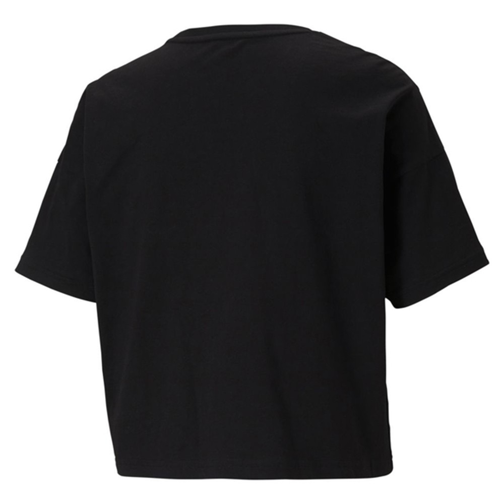 Футболка жіноча Puma Puma Logo Cropped Tee чорна 58789901  изображение 2