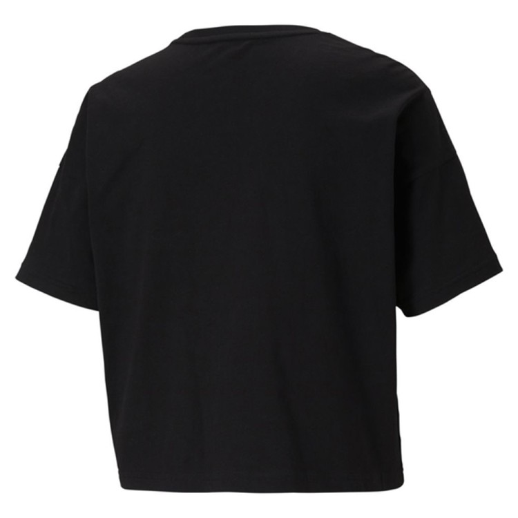 Футболка женская Puma Puma Logo Cropped Tee черная 58789901 изображение 2