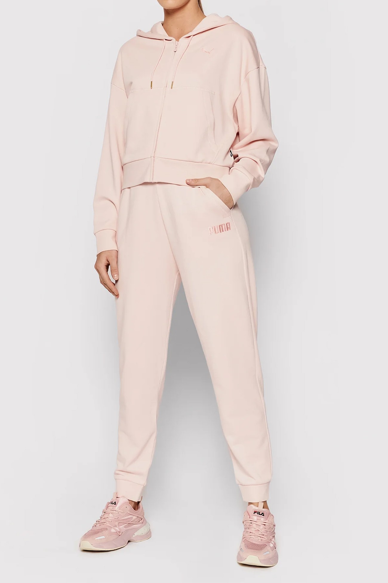 Толстовка жіноча Puma Her Full-Zip Hoodie Tr рожева 58952136 изображение 2