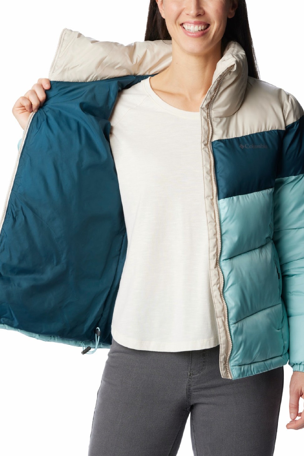 Куртка жіноча Columbia Puffect™ Color Blocked Jacket м'ятна 1955101-321 — фото 4