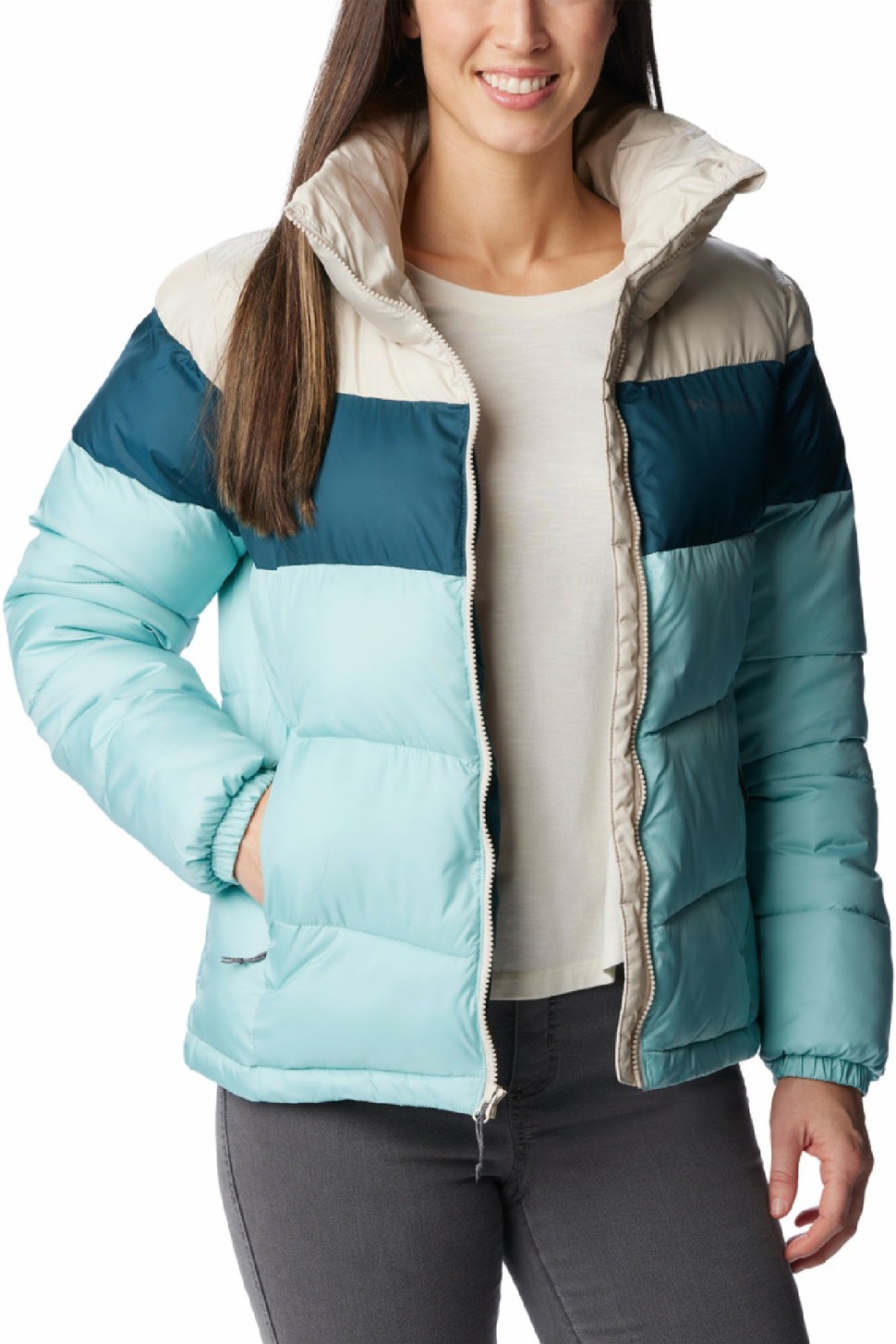 Куртка жіноча Columbia Puffect™ Color Blocked Jacket м'ятна 1955101-321 — фото 6