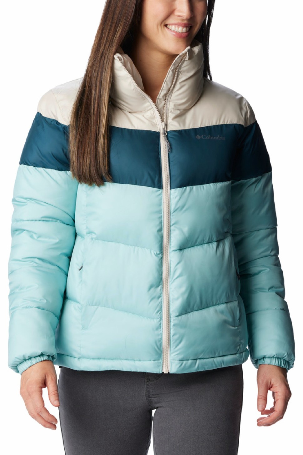 Куртка жіноча Columbia Puffect™ Color Blocked Jacket м'ятна 1955101-321 — фото 8