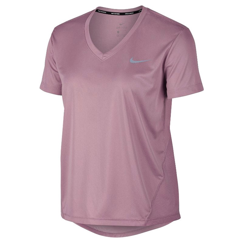 Футболка женская Nike Miler Running Top V-neck фиолетовая AT6756-515 изображение 1