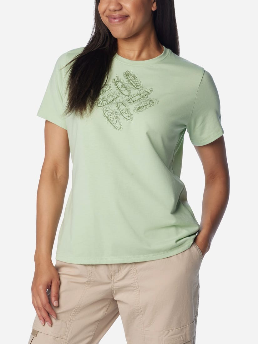 Футболка жіноча Columbia SUN TREK™ SS GRAPHIC TEE хакі 1931751-349 — фото 2