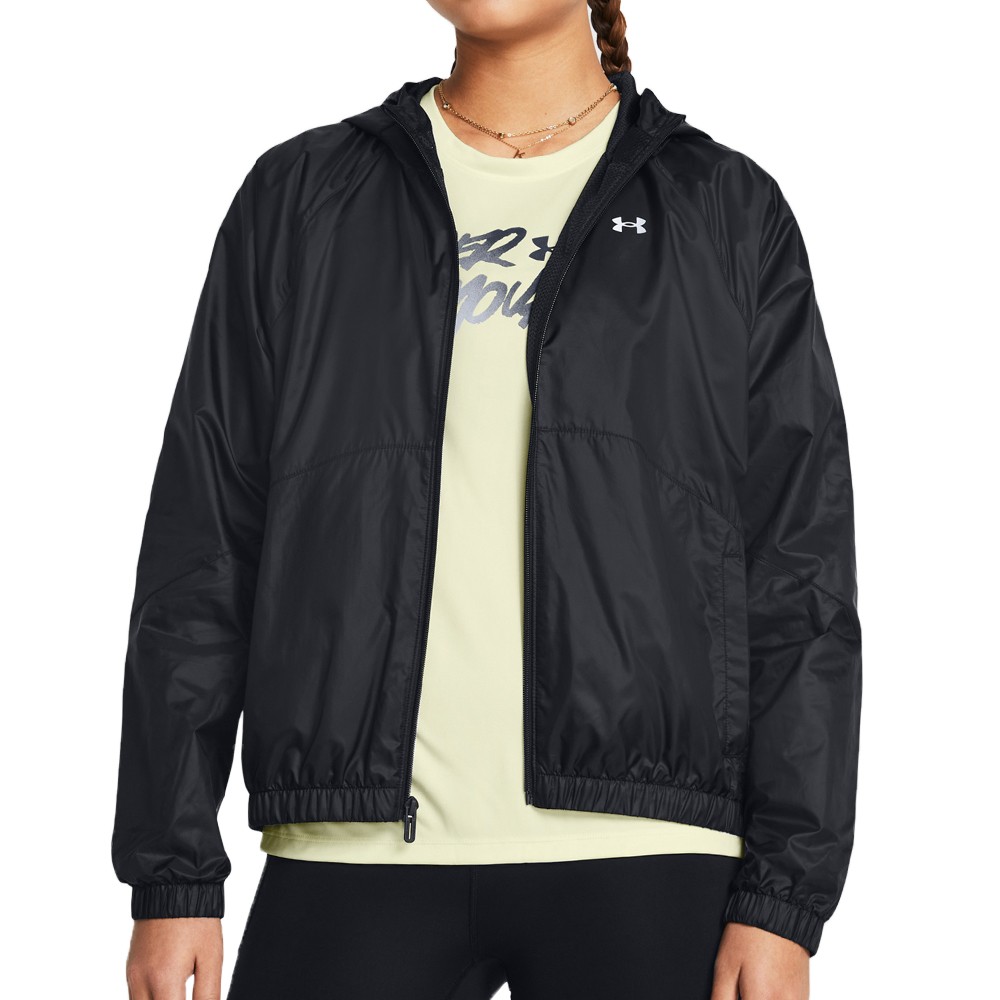 Ветровка женская Under Armour UA SPORT WINDBREAKER JKT черная 1382698-001 изображение 1
