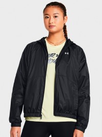 Вітрівка жіноча Under Armour UA SPORT WINDBREAKER JKT чорна 1382698-001 изображение 2
