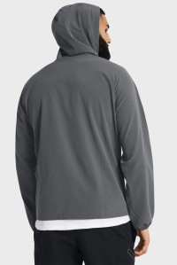 Ветровка мужская Under Armour UA Stretch Woven Windbreaker серая 1377171-012 изображение 4