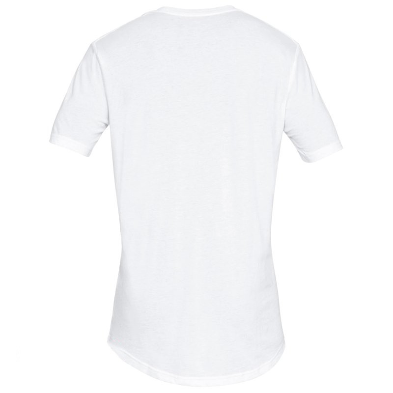 Футболка мужская Under Armour SPORTSTYLE SS DROP HEM белая 1329617-100 — фото 2