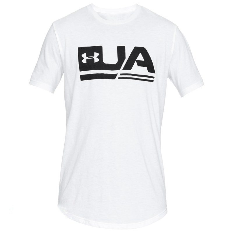 Футболка мужская Under Armour SPORTSTYLE SS DROP HEM белая 1329617-100 изображение 1