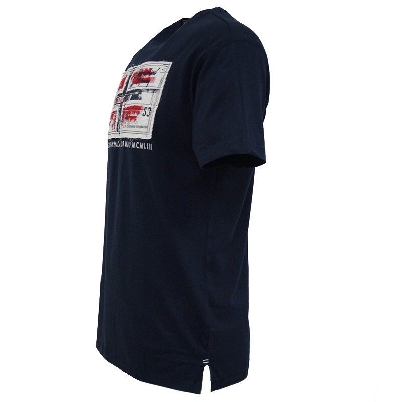 Футболка мужская Geographical Norway синяя SR027-450 — фото 3