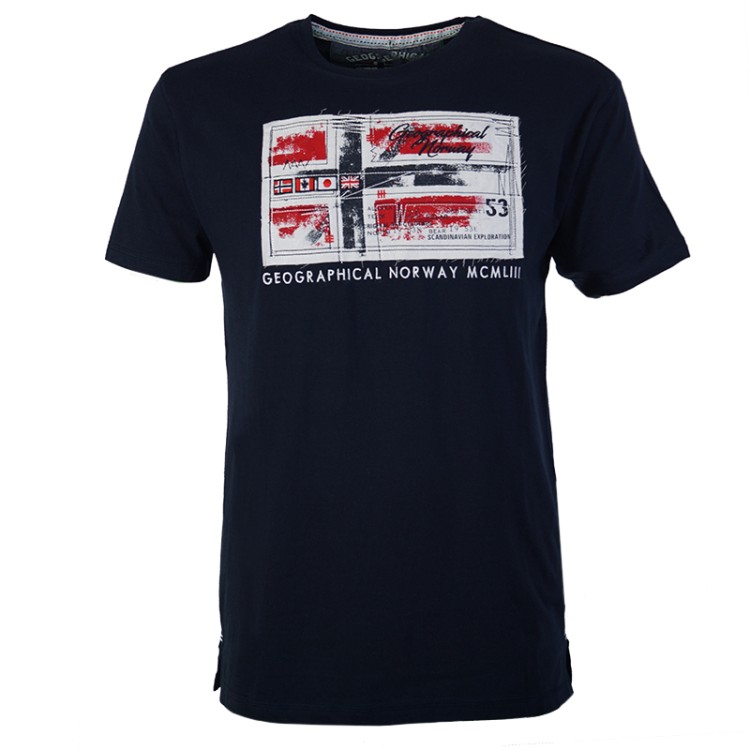 Футболка мужская Geographical Norway синяя SR027-450