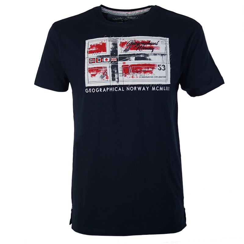Футболка мужская Geographical Norway синяя SR027-450
