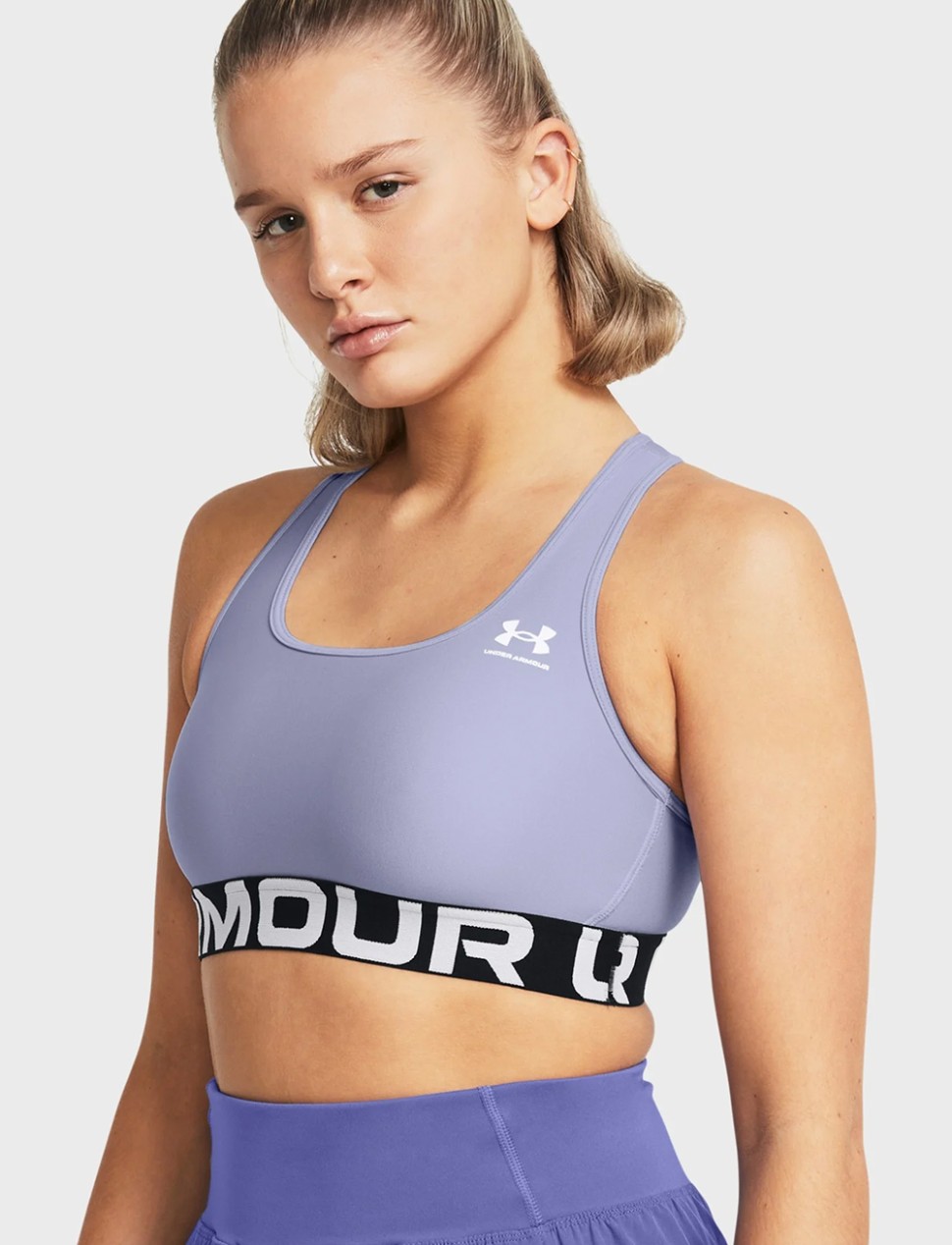 Бра жіночий Under Armour UA HG Authentics Mid Branded блакитний 1383544-539 — фото 2
