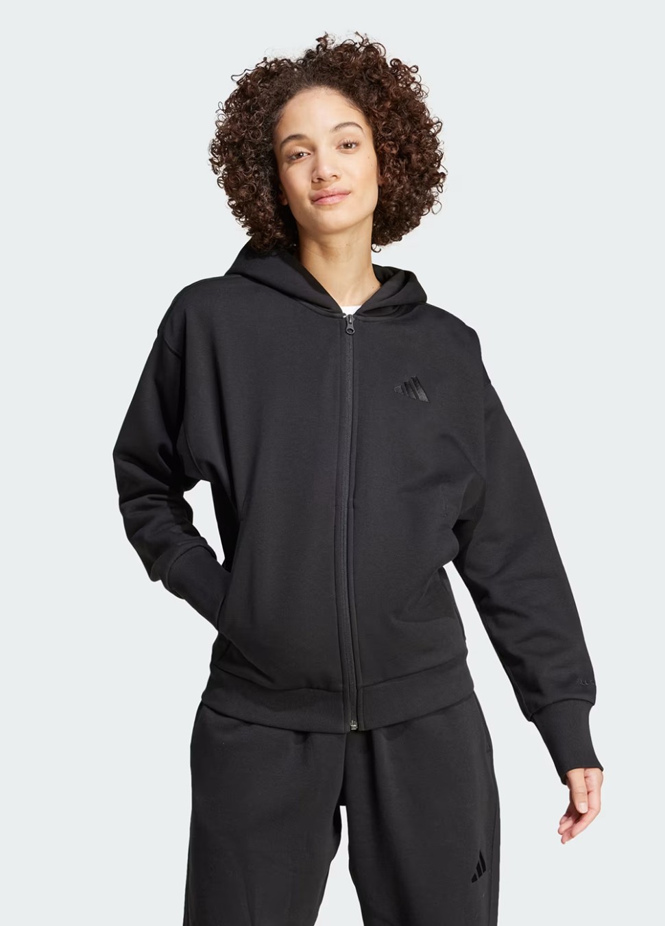 Толстовка жіноча Adidas W ALL SZN FZ HD чорна IX3809 — фото 2