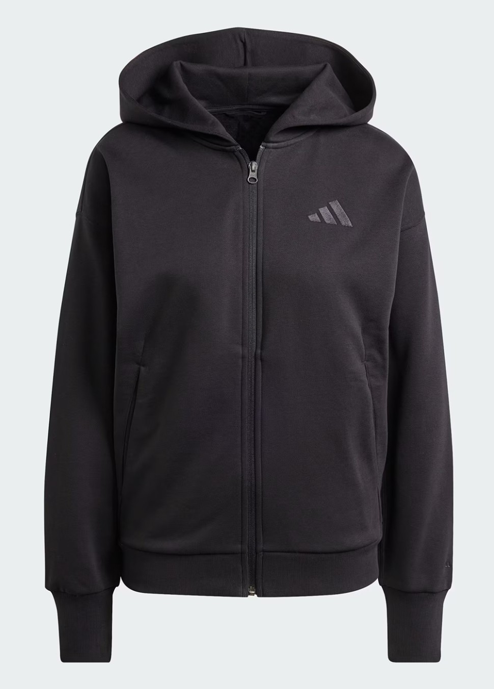 Толстовка жіноча Adidas W ALL SZN FZ HD чорна IX3809 — фото 7