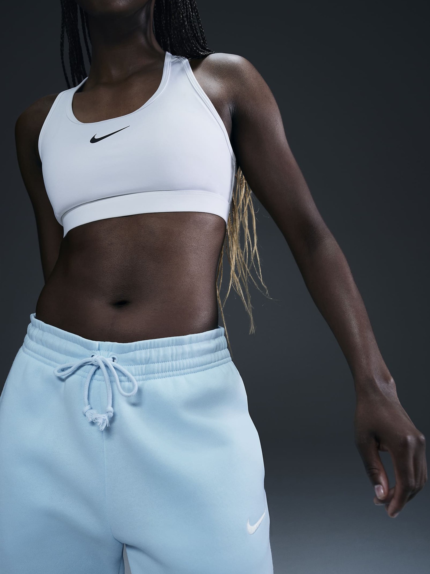 Брюки женские Nike W NSW PHNX FLC MR PANT STD голубые FZ7626-474 изображение 4