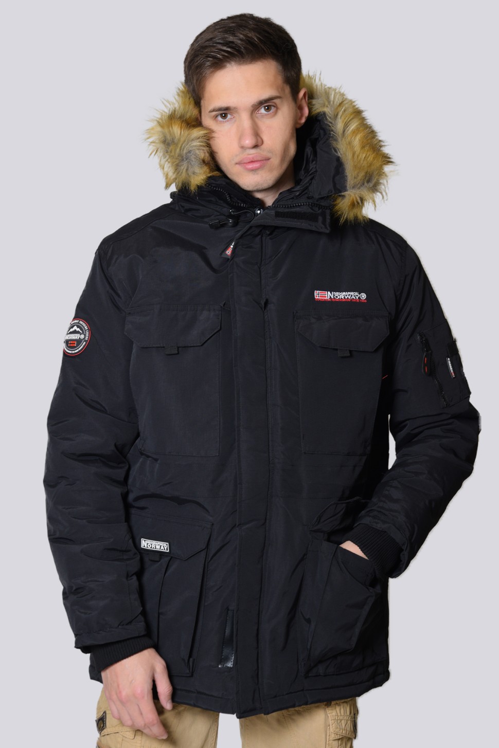 Куртка чоловіча Geographical Norway чорна WR054H-010 — фото 2