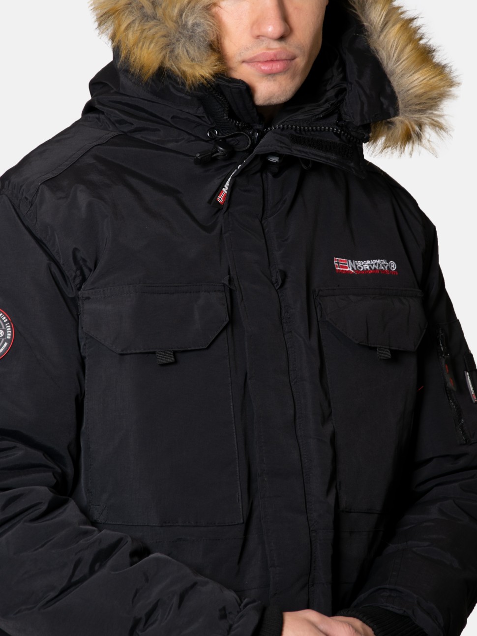 Куртка чоловіча Geographical Norway чорна WR054H-010 — фото 3